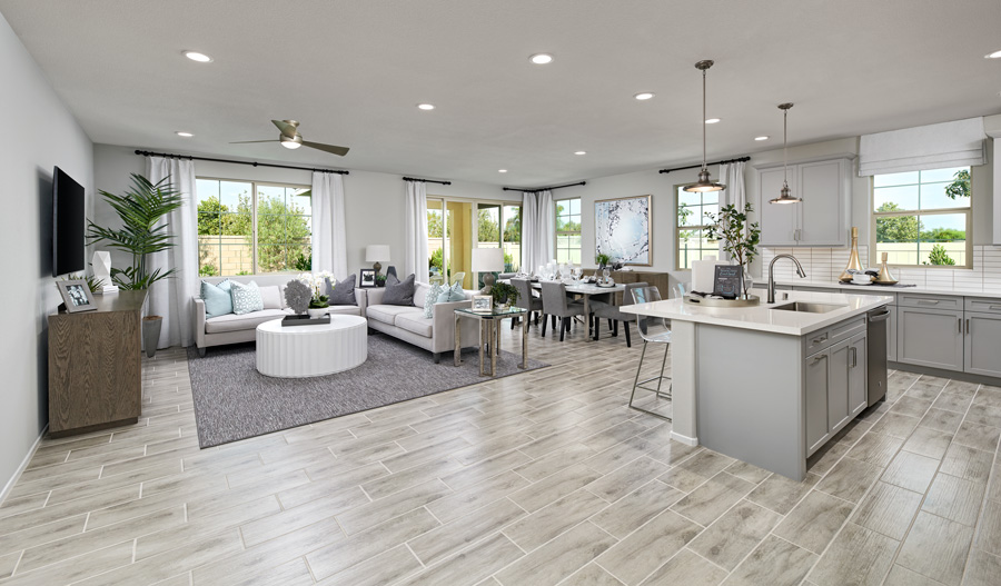 Great room of the Agate plan