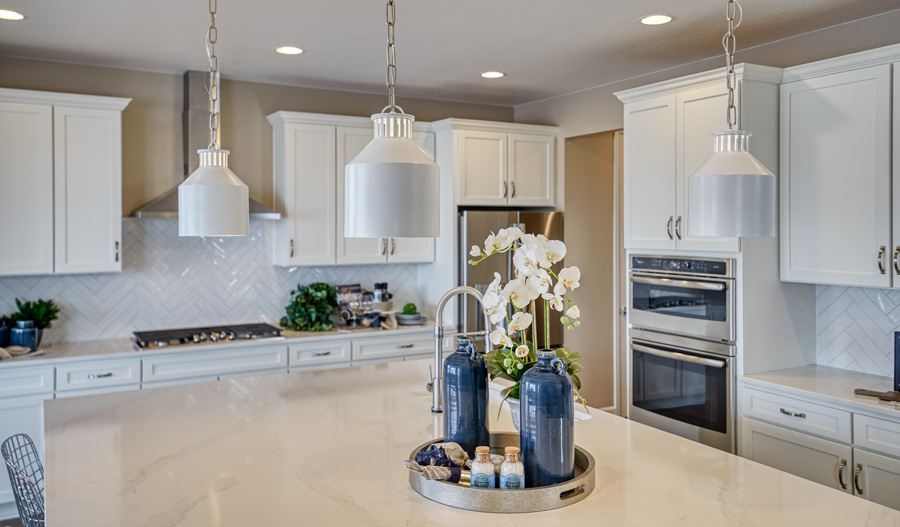 Kitchen island of the Hemingway plan