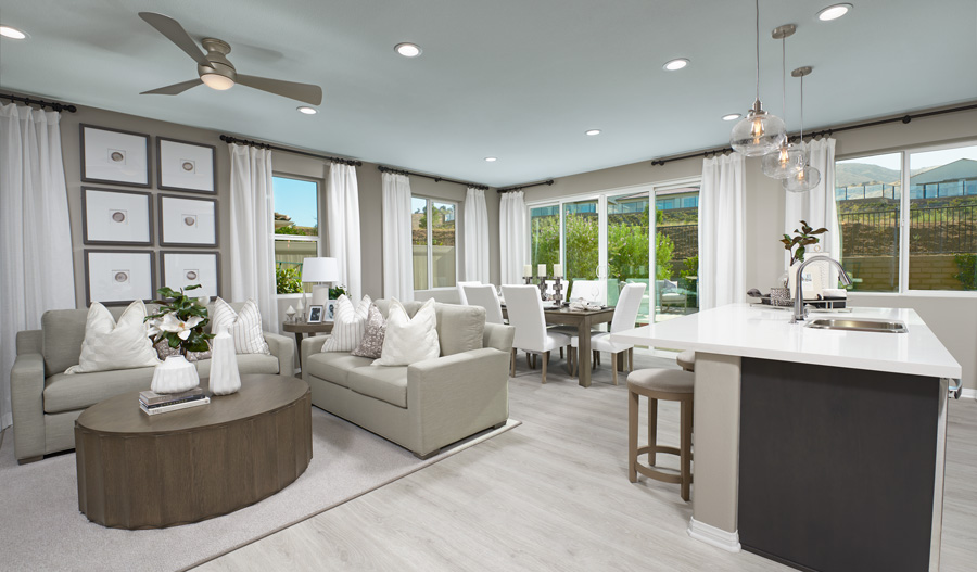 Great room of the Amethyst plan