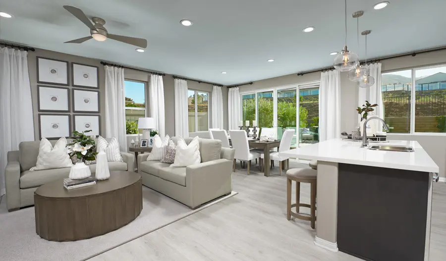 Great room of the Amethyst plan
