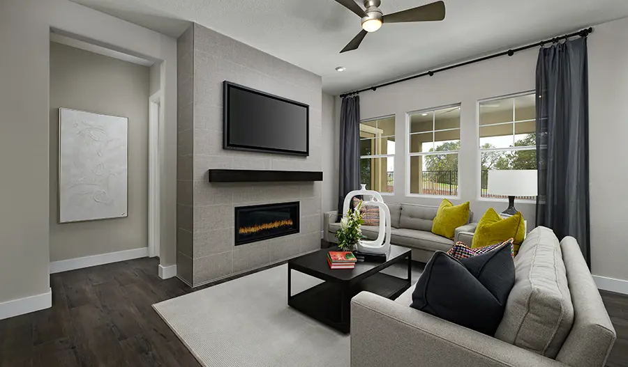 The Alan II Family room of the Alan II plan