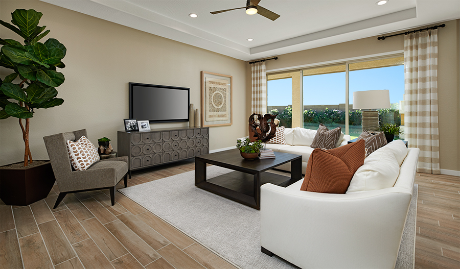 Family room of the Cassandra plan