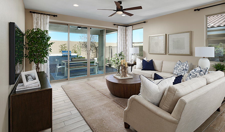 Family room of the Sapphire plan