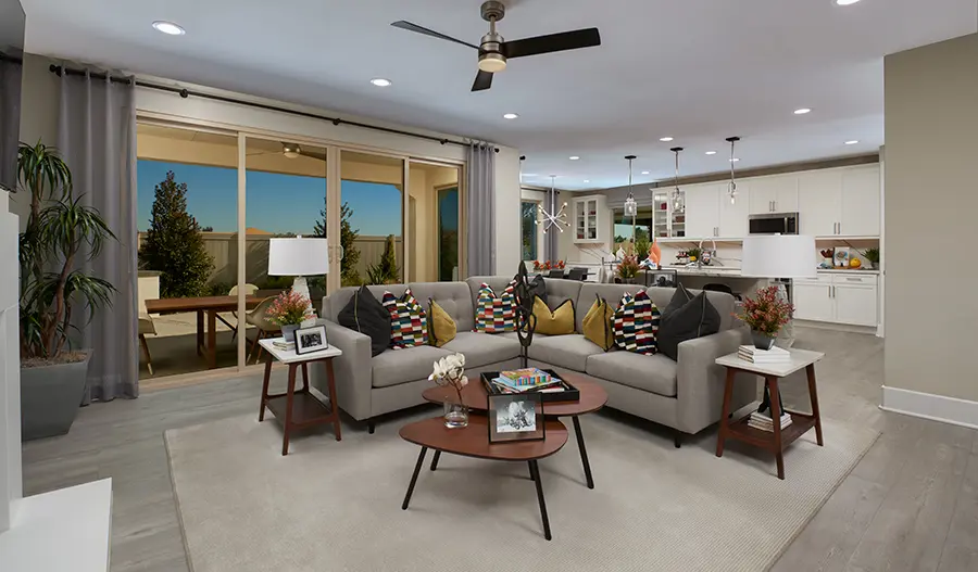 Great room of the Delaney plan