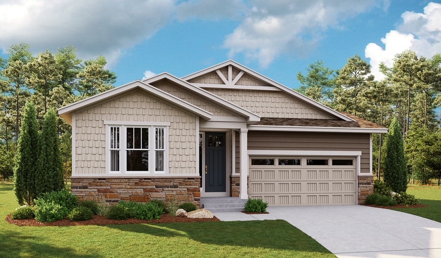 Exterior C of the avalon plan