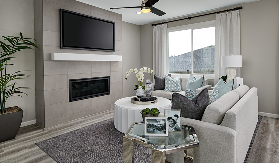 Family room of the Agate plan