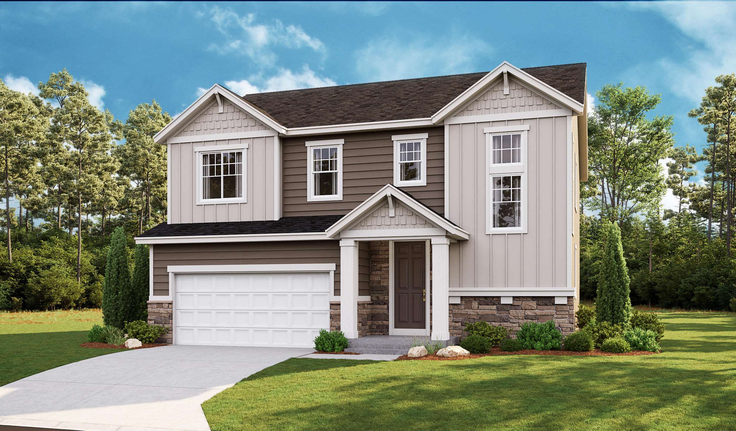 The Bedford Elevation E Exterior E of the Bedford plan