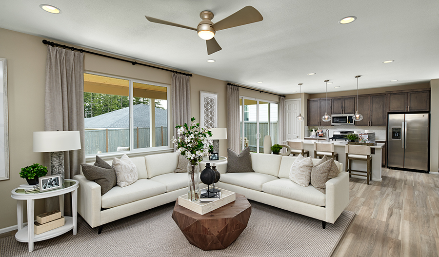 Great room of the Pearl plan