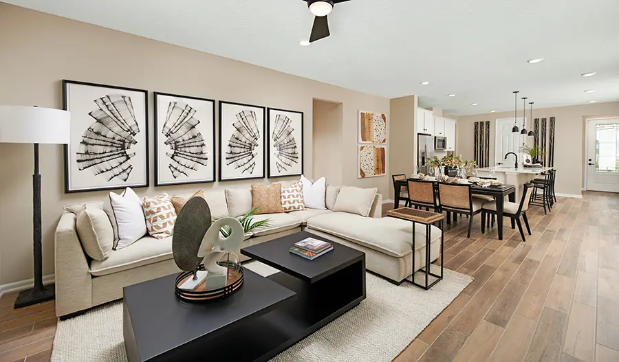 Great room of the Beech plan