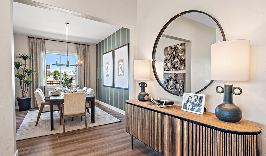 Entry and Dining Room of the Delaney floor plan