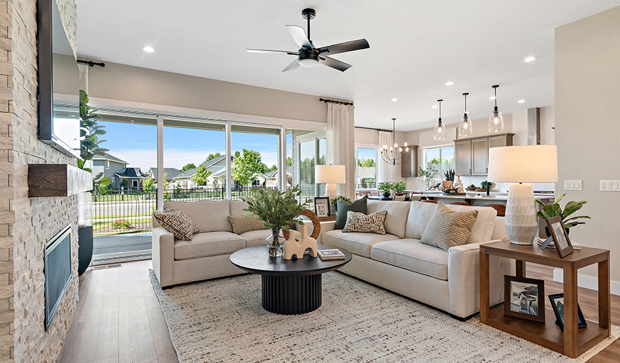 Great Room of the Delaney floor plan