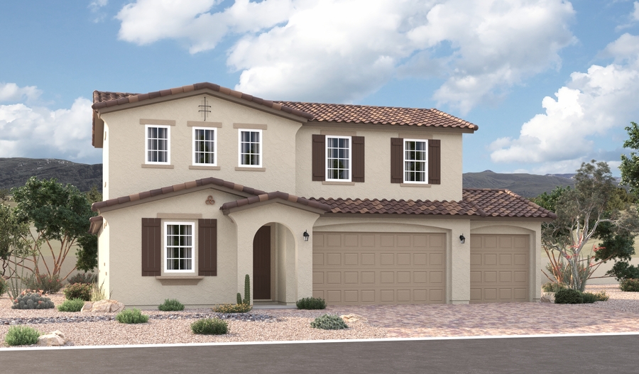 Elevation A of the Elderberry floor plan