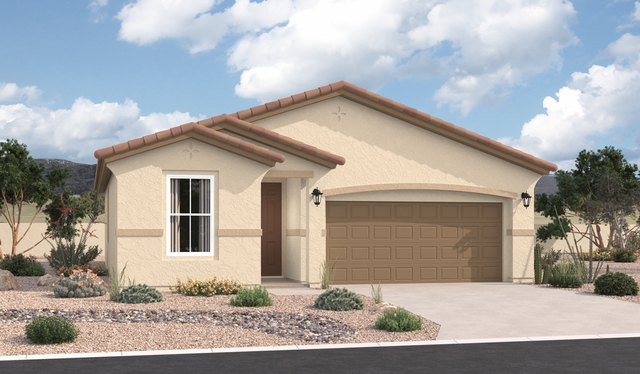 Elevation A of the Juniper floor plan