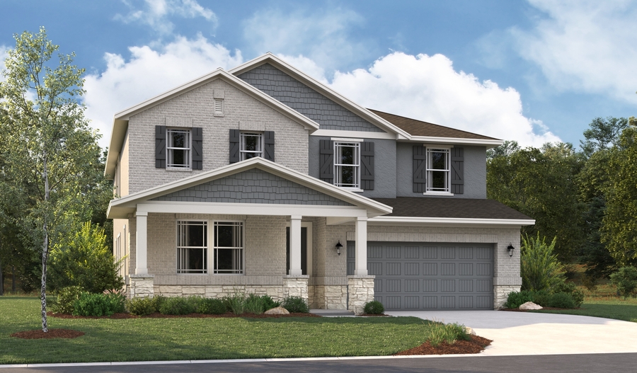 Elevation B of the Ammolite floor plan