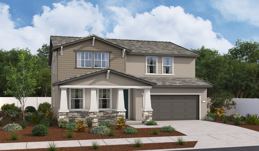 Elevation B of the Ammolite floor plan