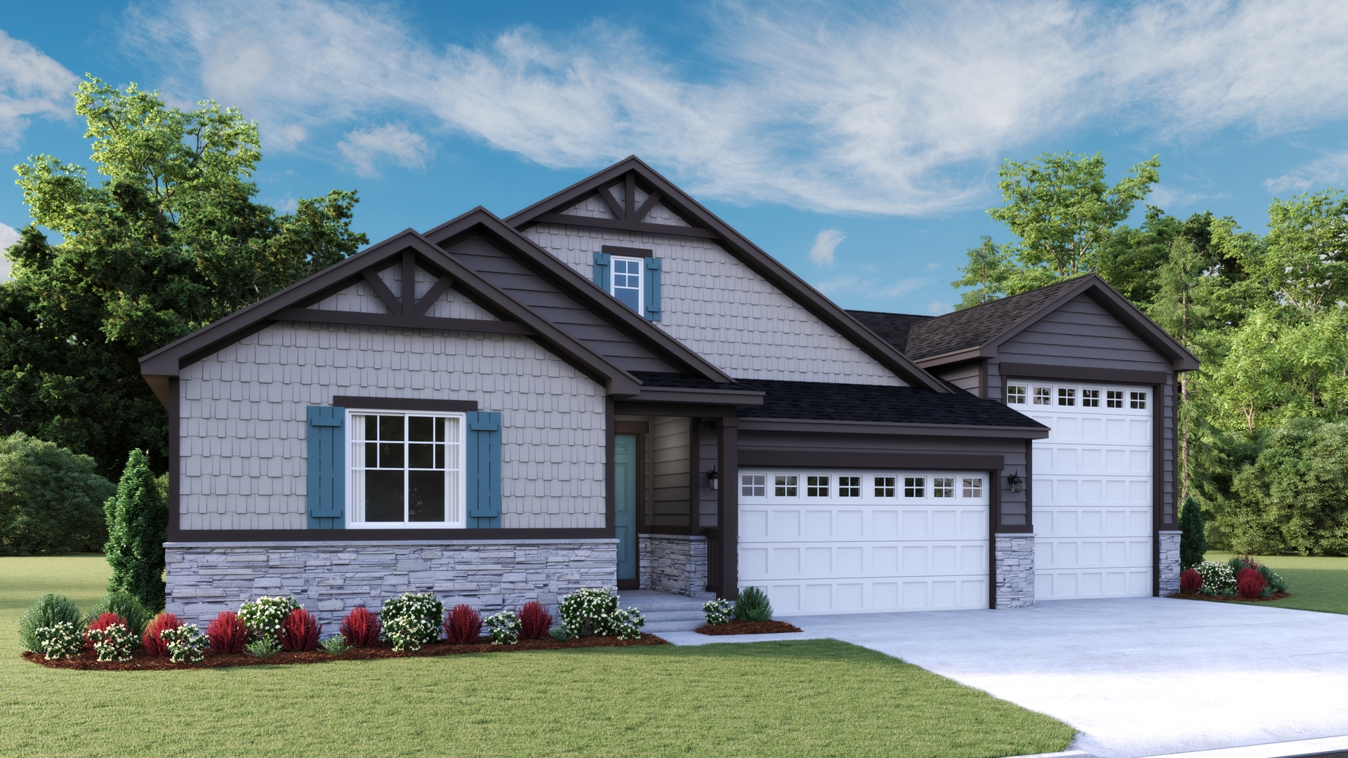 Elevation D of the Harris floor plan