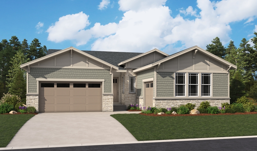 Elevation A of the Riverbend floor plan