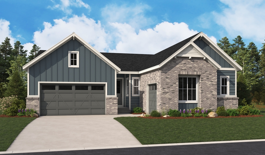 Elevation B of the Riverbend floor plan