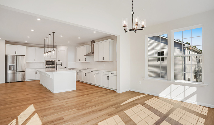 Kitchen and Dining Room of the Preston floor plan