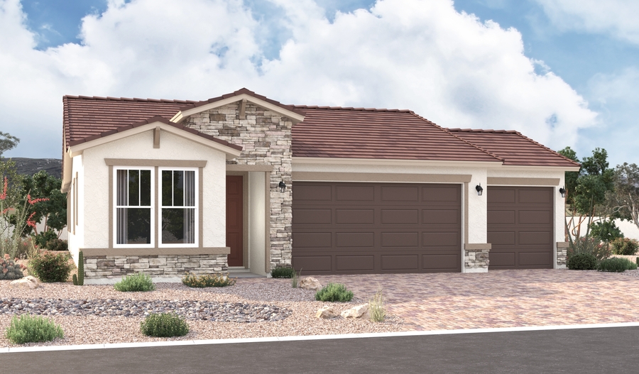 Elevation B of the Sapphire floor plan