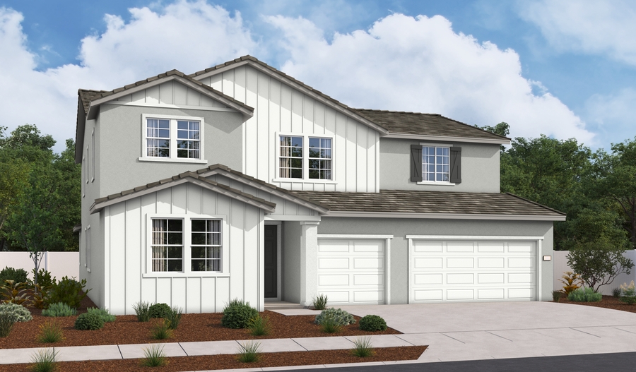 Elevation B of the Dayton floor plan