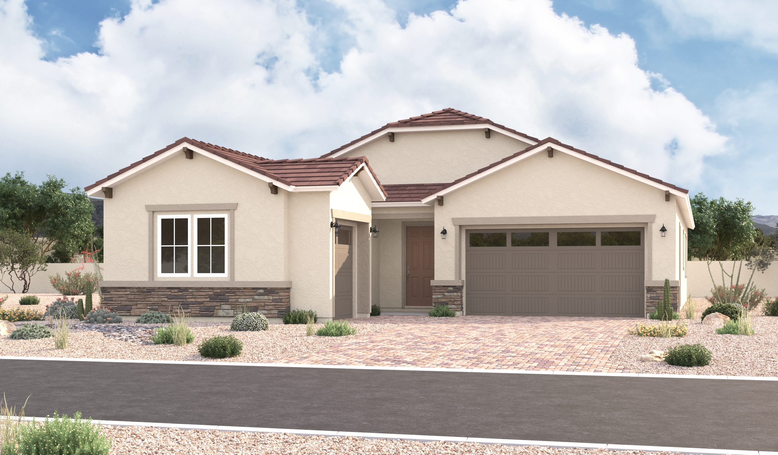 Elevation B of the Cassandra floor plan