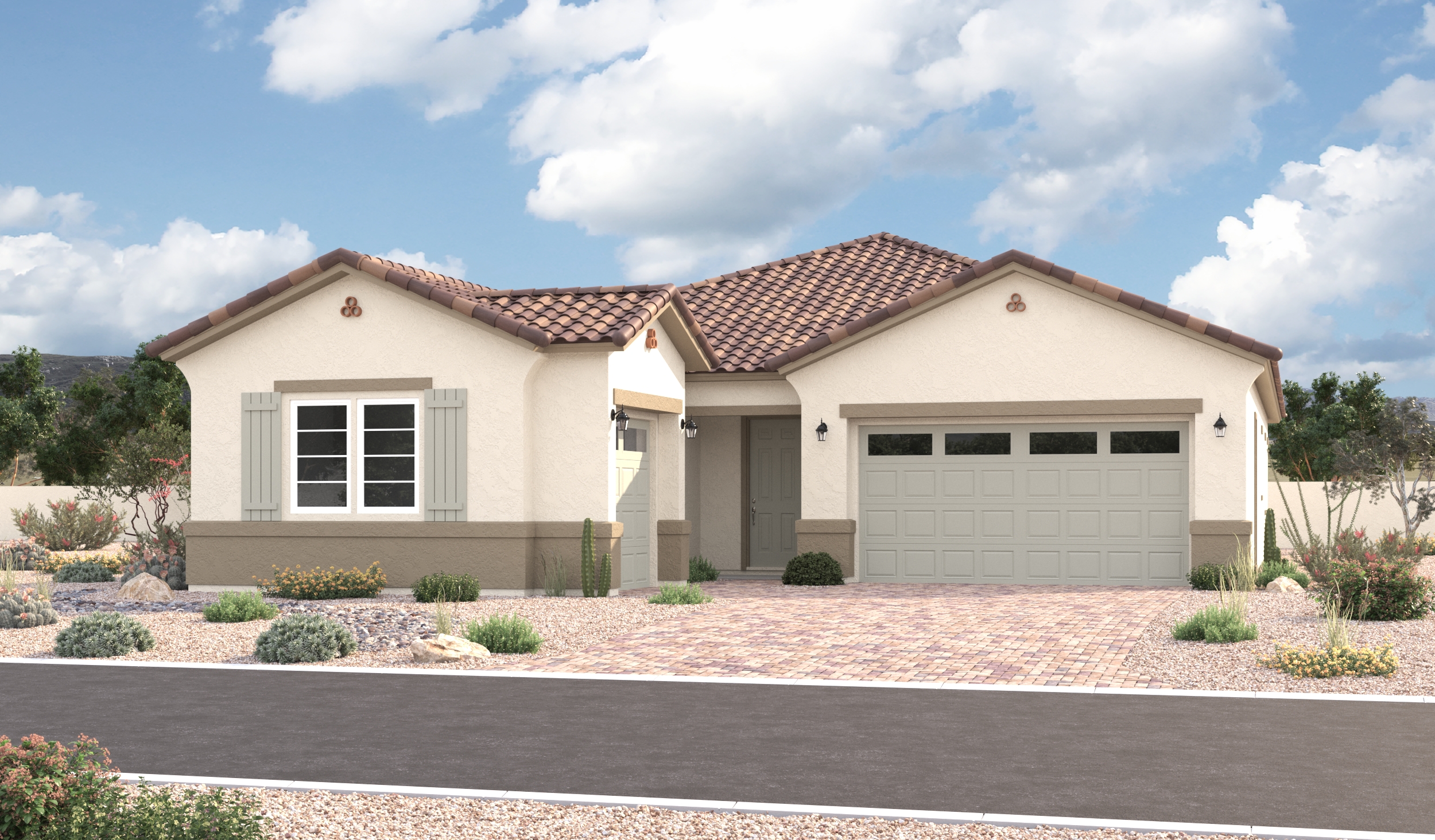 Elevation A of the Cassandra floor plan