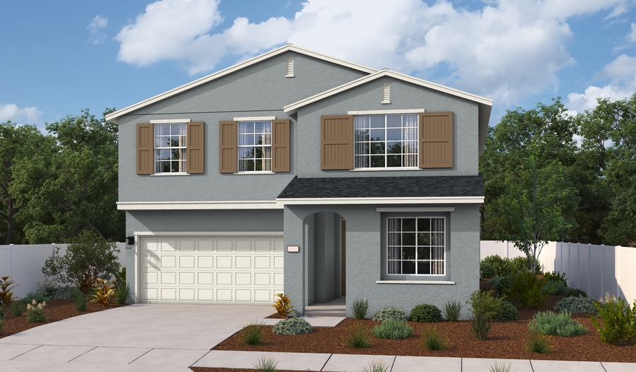 Elevation A of the Barbara floor plan
