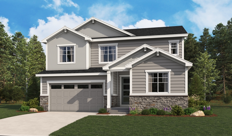 Elevation B of the Hopewell floor plan