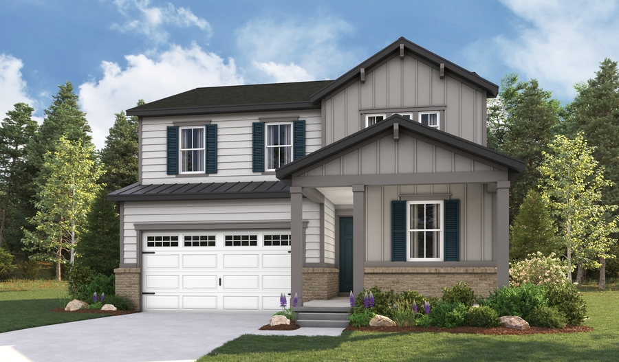 Elevation E of the Pearl floor plan