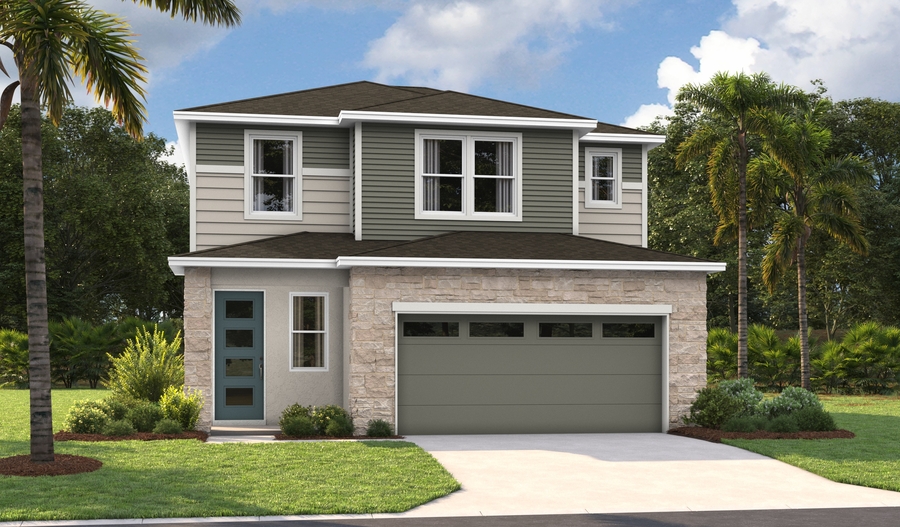 Elevation M of the Lynwood floor plan