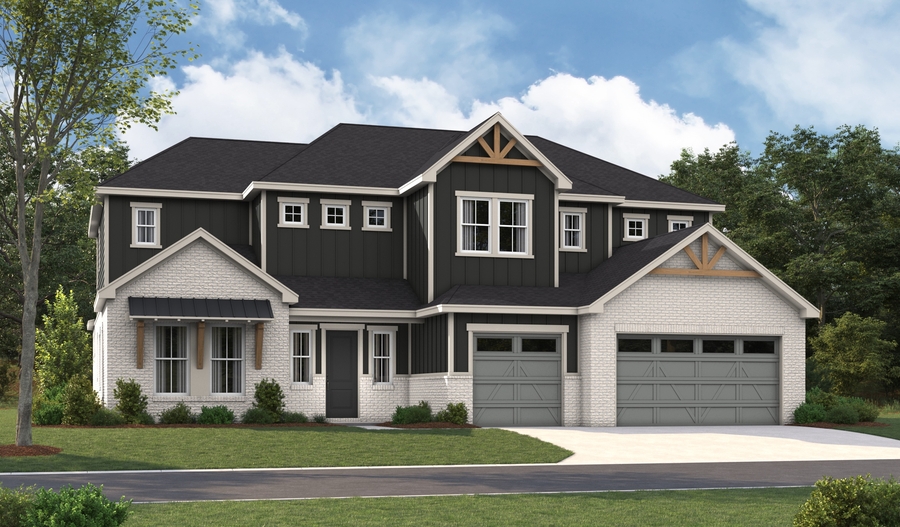 Elevation B of the Harmon floor plan