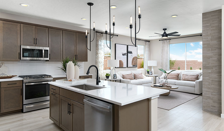 Kitchen and Great Room of the Copper floor plan