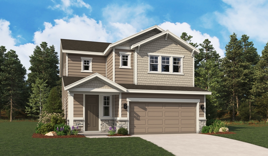 Elevation B of the Leah floor plan