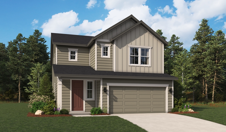 Elevation A of the Leah floor plan