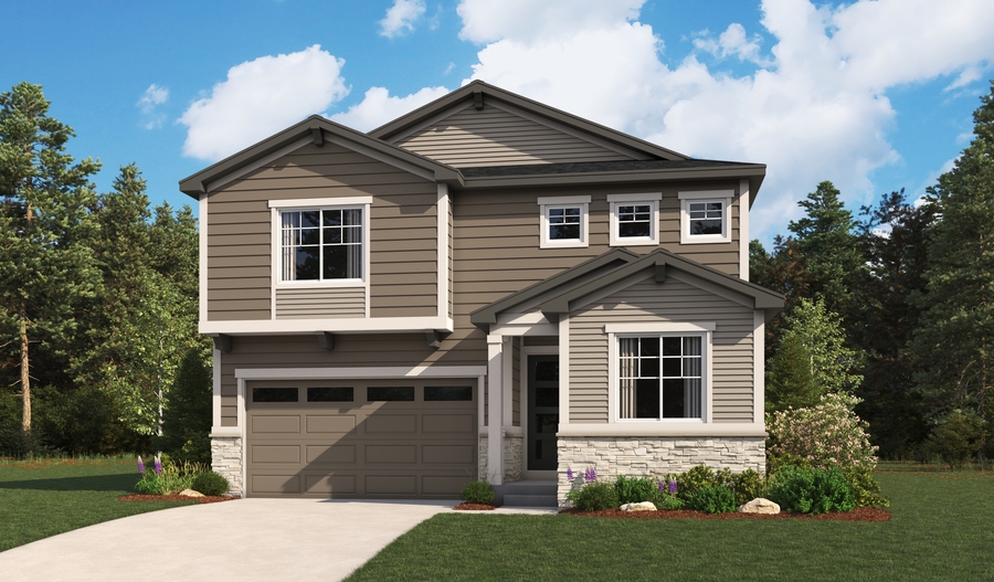 Elevation A of the Moonstone floor plan