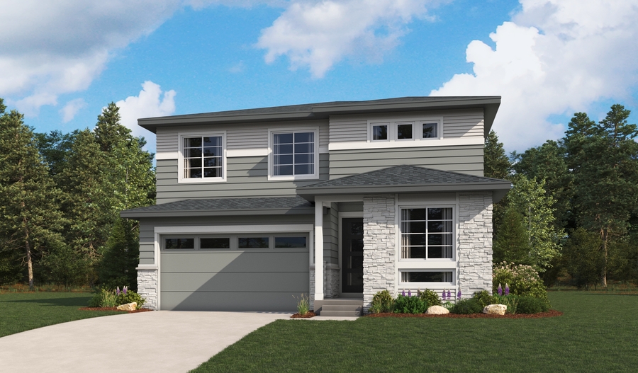 Elevation C of the Pearl floor plan