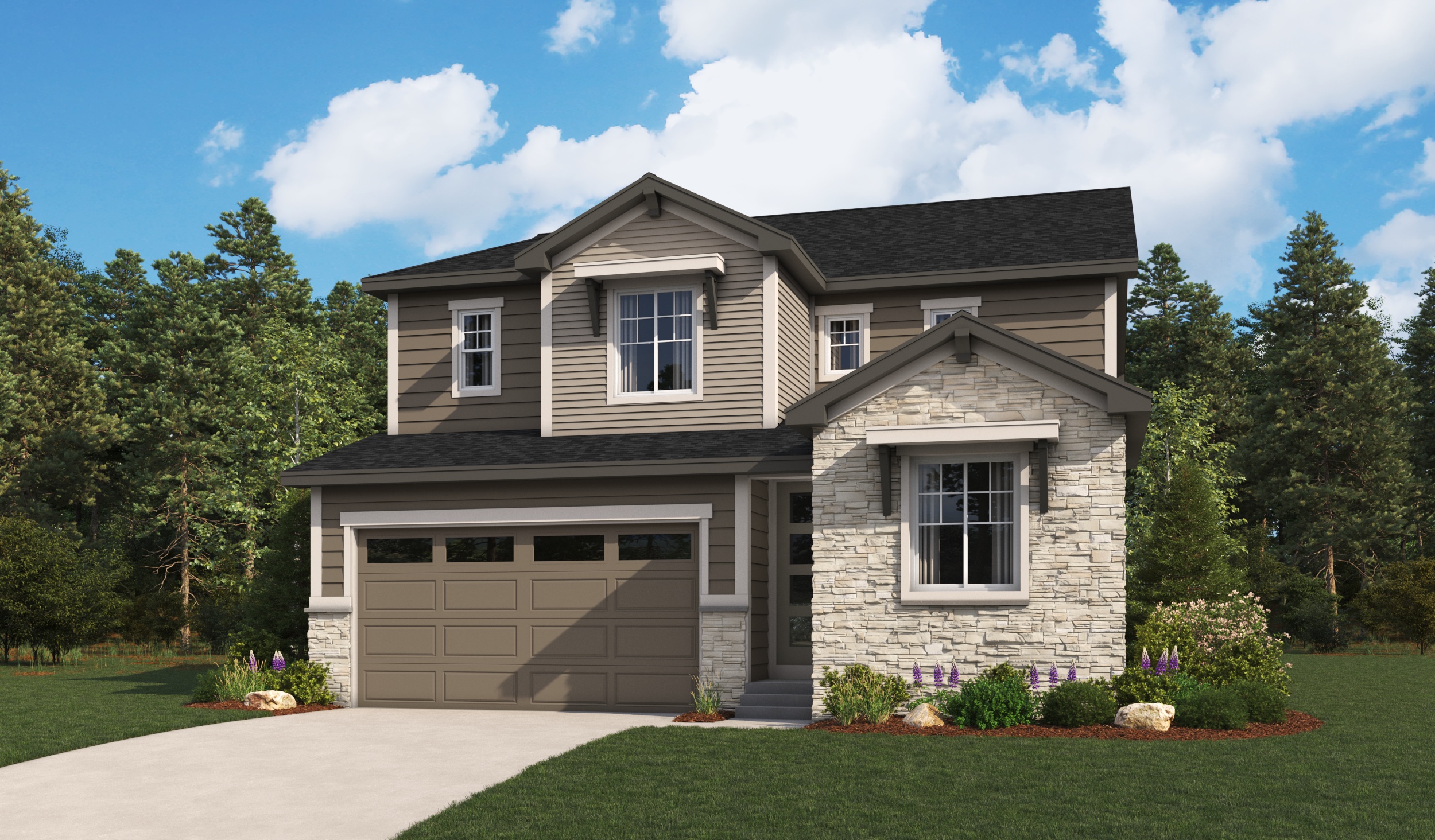 Fleming-D597-BuckleyYard Elevation A of the Fleming floor plan