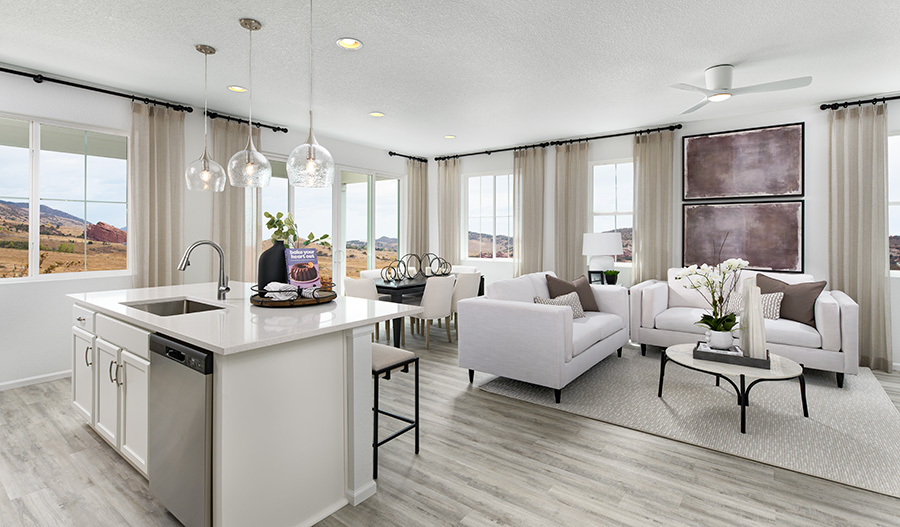 Great Room and Kitchen of the AmethystDuo floor plan