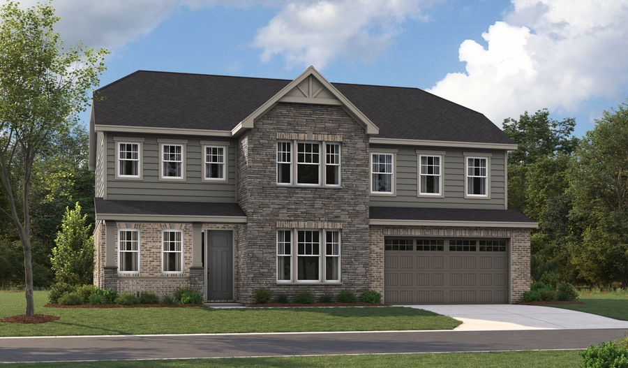 Elevation C of the Presley floor plan
