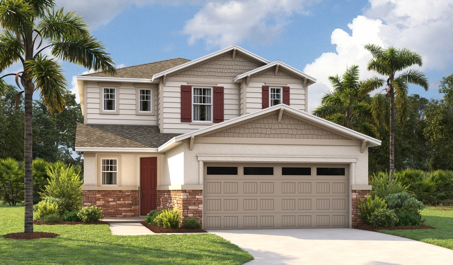 Master Elevation J of the Palm floor plan