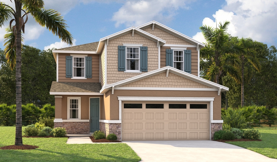 Master Elevation J of the Pine floor plan