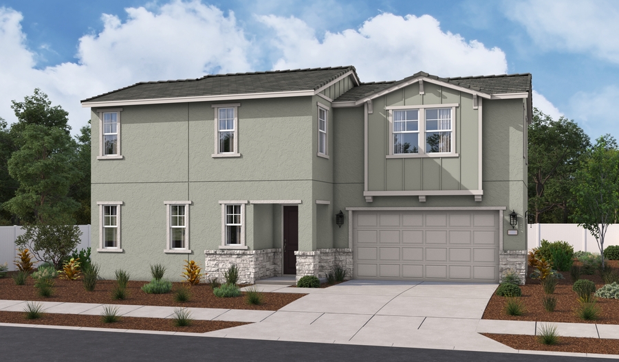 Elevation B of the Novato floor plan