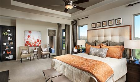 Master bedroom in the Reece floor plan