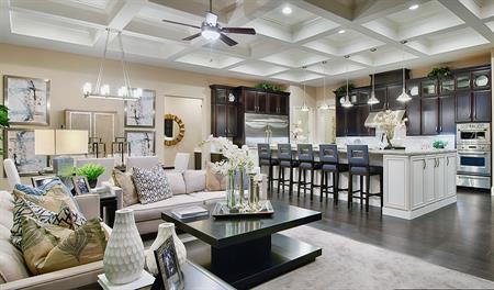 Great room in the Robert floor plan