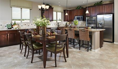 Kitchen with center island in the Sarah floor plan