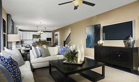 Great room of the Tracy floor plan