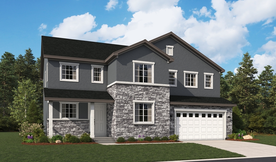 Elevation A of the Presley floor plan