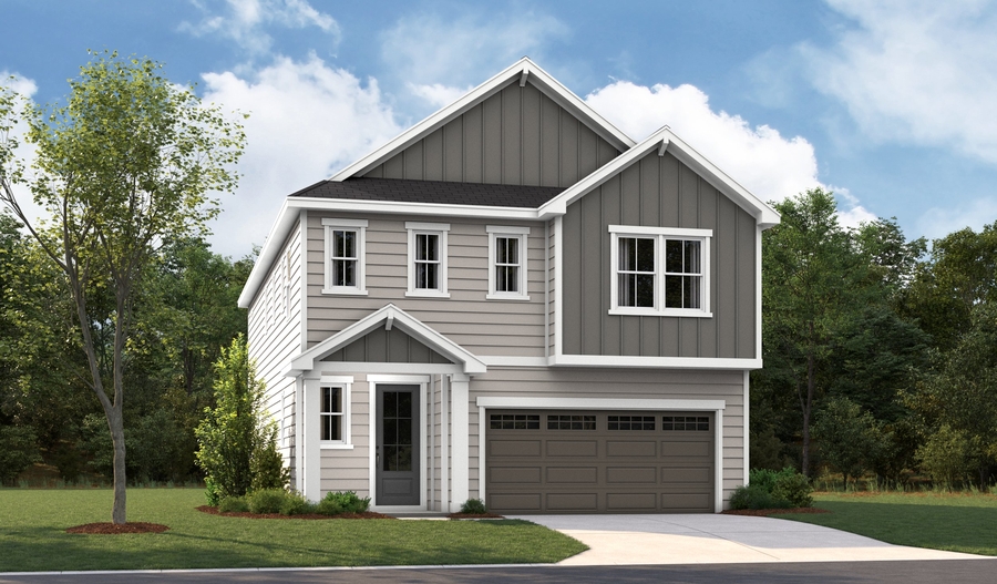 Elevation B of the Laurel floor plan