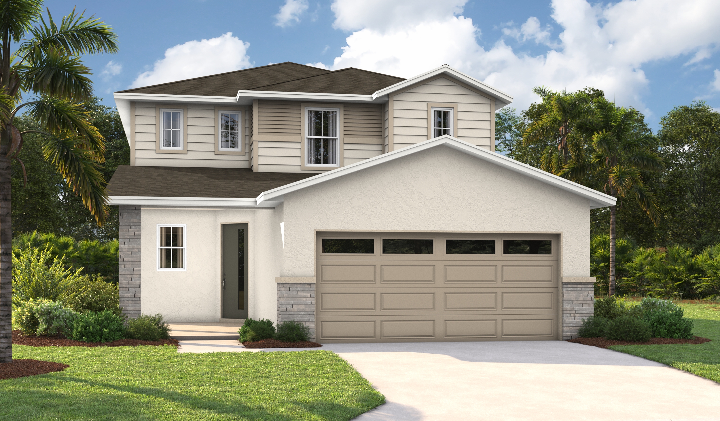 Elevation K of the Palm floor plan